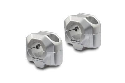 Bar riser for Ø 22 mm handlebar H=20 mm. Silver. LEH.00.039.22001.20/S