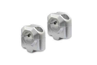 Bar riser for Ø 22 mm handlebar H=25 mm. Silver. LEH.00.039.22001.25/S