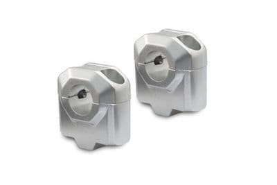 Bar riser for Ø 22 mm handlebar H=30 mm. Silver. LEH.00.039.22001.30/S