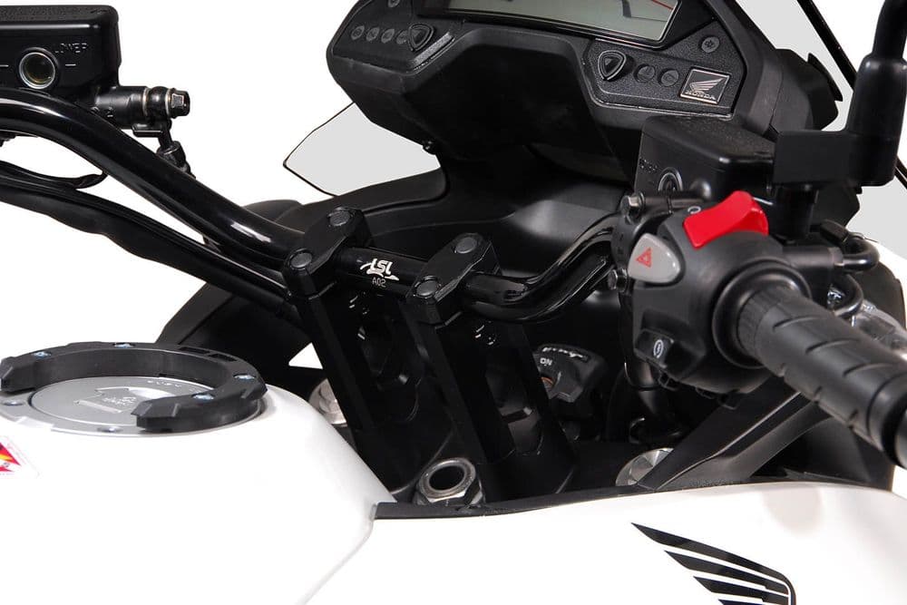 Bar Risers incl LSL-handlebar 22 mm h 90 mm Black Honda Crossrunner 11 ...