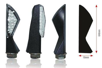 Bihr ASYM LED Indicators Black 1064267