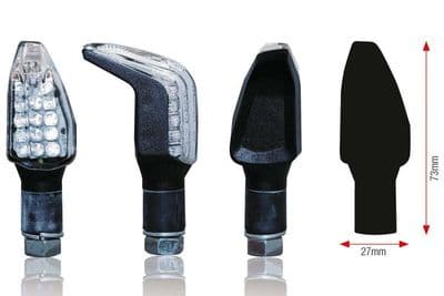 Bihr Boomerang LED Indicators Black 1064266