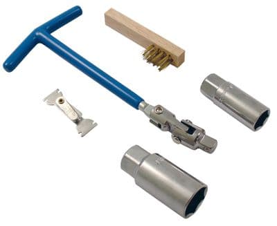 Bike it 5pc Spark Plug Maintenance Set Inc Brush And Gauge SPKSET