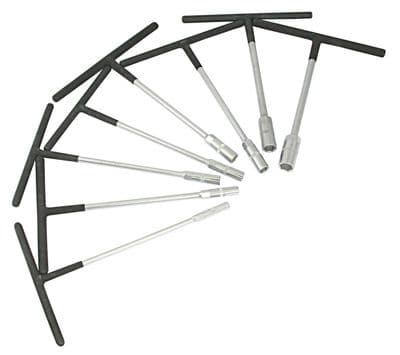 Bike it 8pc Deluxe T-Bar Socket Set With Rubberised Handles TBSSET