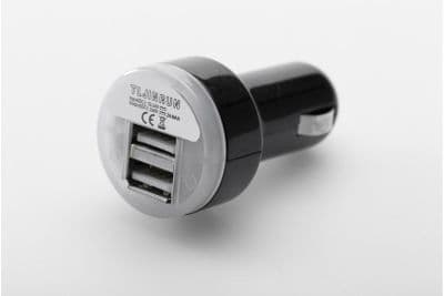 Double USB power port for cigarette lighter socket 2.000 mA. 12 V. EMA.00.107.12000