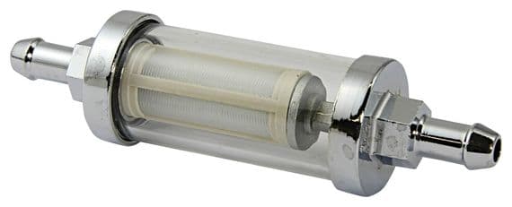 Fuel filter 8mm Glass/Chrome FFT516CHG