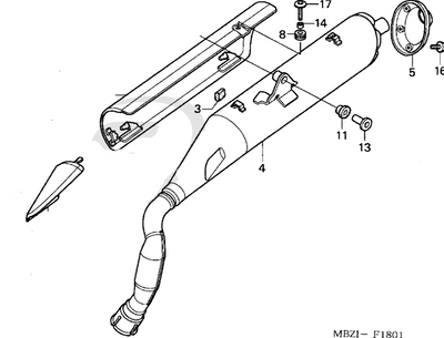 Honda CB600F Hornet OEM Exhaust Muffler 18300-MBZ-K00 *