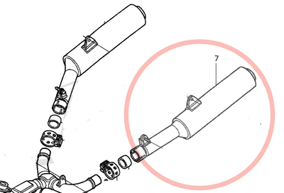 Honda CBR1100XX Blackbird 01-05 OEM LH Exhaust Muffler 18410-MAT-D51 *
