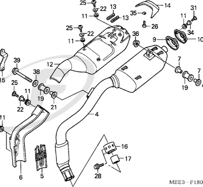 Honda CBR600RR OEM Exhaust Muffler 18305-MEE-003 *