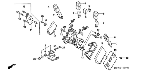 Honda VFR800 Upper Cowl Stay 64500-MCW-B10 *