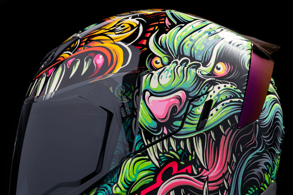 icon airflite cat scratch fever helmet Icon Airflite Helmet Cat Scratch Fever incl RST Purple Visor