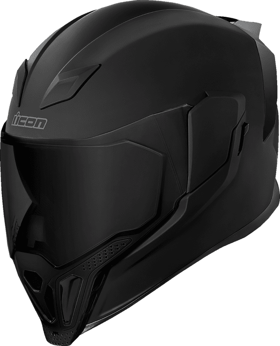Icon Airflite Helmet Dark Mat Black *incl Dark Visor