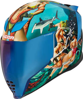 Icon Airflite Helmet Pleasuredome4 *incl RST Blue Visor