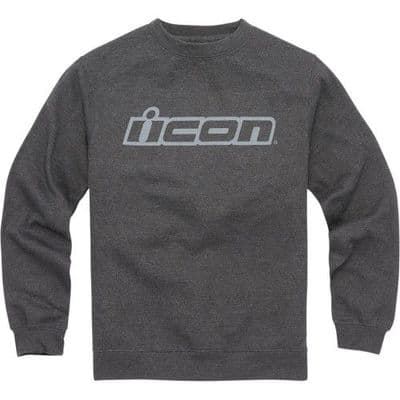 Icon Slant Crewneck Sweatshirt Black