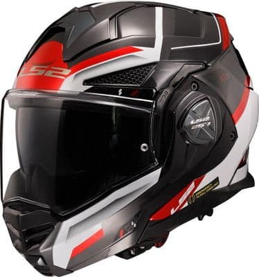 LS2 FF901 AdvantX 180º Flip Spectrum Black/Red *includes Rucksack Helmet bag & Dark Visor