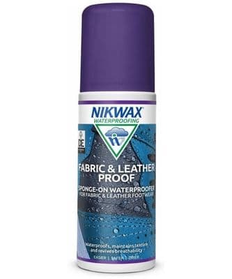 Nikwax fabric & leather proof sponge-on 125ml