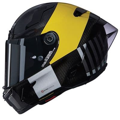 Nolan X-804 RS Ultra Carbon Combo Gara Yellow 350 *Incl Silver Visor
