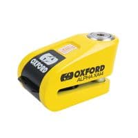 Oxford Alpha XA14 Alarm Disc Lock Yellow/Black LK217