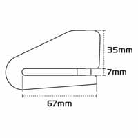 Oxford Alpha XA14 Alarm Disc Lock Yellow/Black LK217