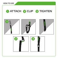Oxford Atlas G-Hook 26mm x 2.0M Black (Pair) OX309