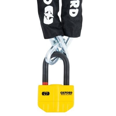 Oxford Boss Alarm 14mm Lock & 12mm Chain 2M LK489