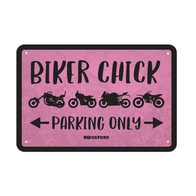 Oxford Garage Metal Sign Biker Chick OX366