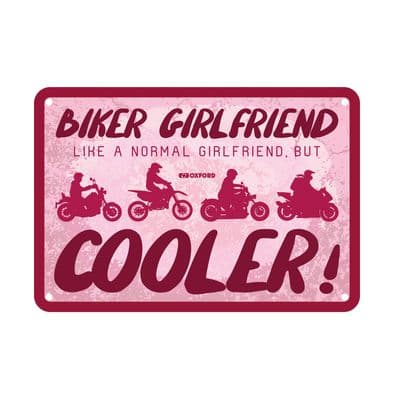 Oxford Garage Metal Sign Biker Girlfriend OX352