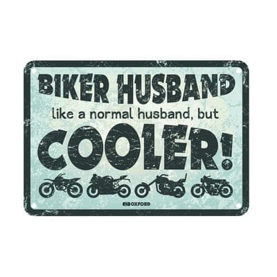 Oxford Garage Metal Sign Biker Husband OX349