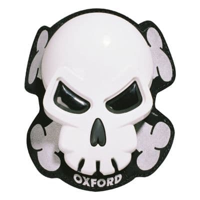 Oxford Knee Sliders Skull White OX682
