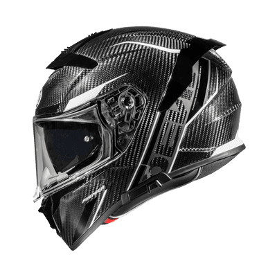 Premier Devil Carbon Fullface Helmet ST8 White *Incl Dark Visor