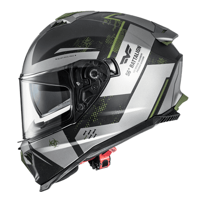 Premier Typhoon Fullface Helmet BA Mily Matt Black/Grey/Green