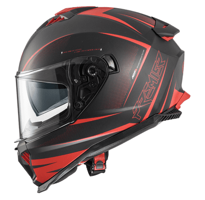 Premier Typhoon Fullface Helmet FR92 Matt Black/Red