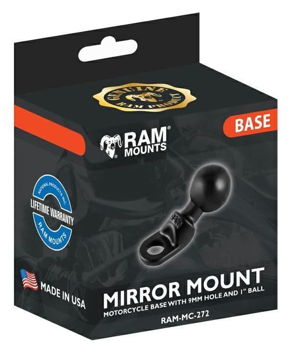 Ram Mount Mirror Mount 9mm Hole 1" Ball RAMMC272
