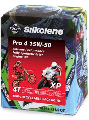 Silkolene Pro4 XP Fully-Synthetic 15w50 4L
