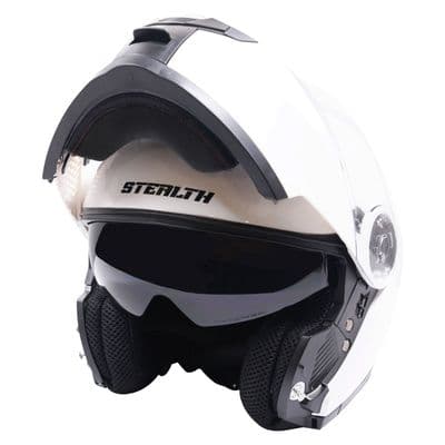 Stealth V159 Flip-up Helmet Gloss White
