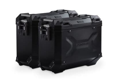 TRAX ADV aluminium case system Black. 37/37 l. Suzuki DL1000 / Kawasaki KLV1000. KFT.05.158.70000/B