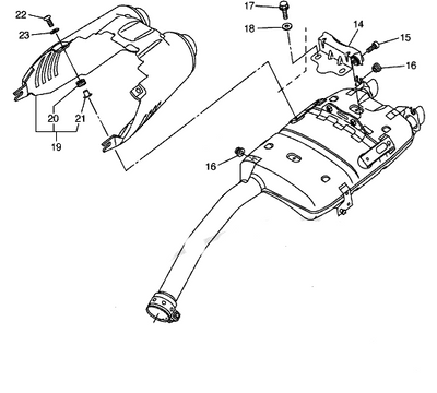 Yamaha FZ6 OEM Exhaust Muffler 5VX-14710-01 *
