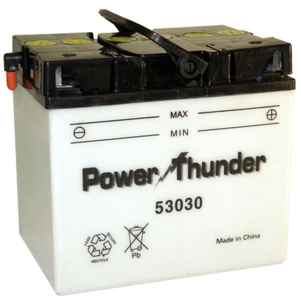 Batería Power Thunder 53030 con ácido - Recambio moto