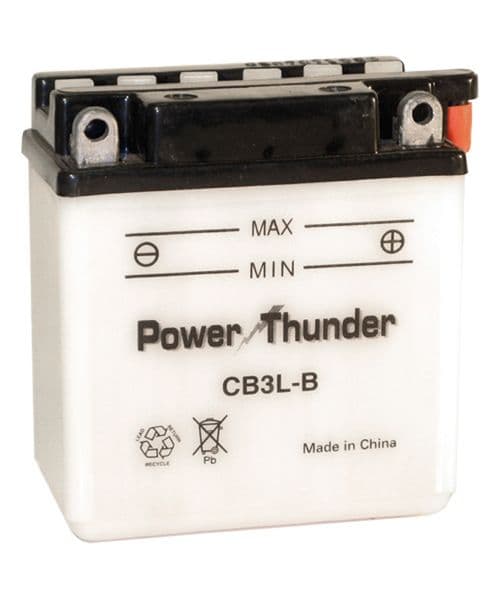 Batería Power Thunder CB3L-B con ácido - Recambio moto