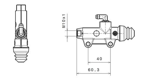 Bomba de freno BREMBO trasero negro Ø13mm - 910.A903.90