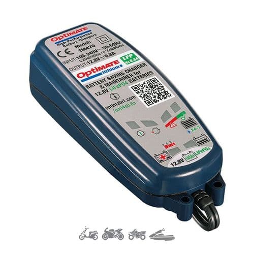 Cargador de baterías Litio para moto TM-470 / 0,8A