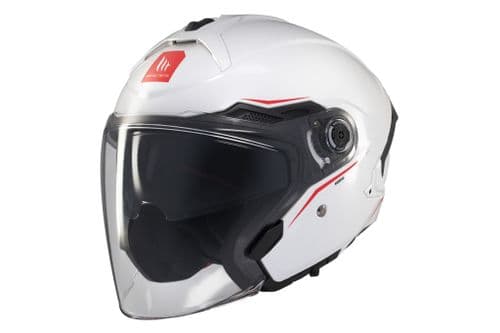 Casco Mt Jet Cosmo Sv Solid A0 Blanco Brillo