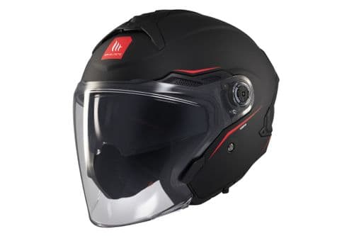Casco Mt Jet Cosmo Sv Solid A1 Negro Mate