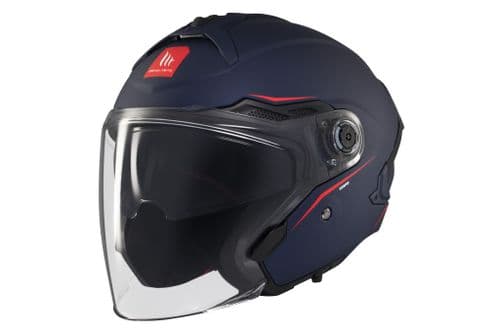 Casco Mt Jet Cosmo Sv Solid A7 Azul Mate