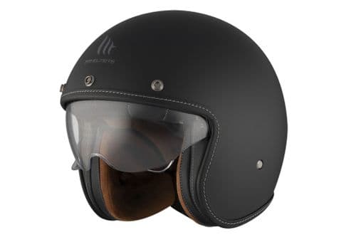 Casco Mt Jet Le Mans 2 Sv S Solid A1 Negro Mate