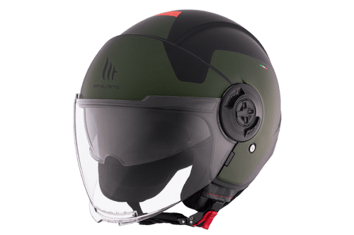 Casco Mt Jet Viale Sv S Beta A6 Verde Mate