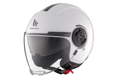 Casco Mt Jet Viale Sv S Solid A0 Blanco Brillo