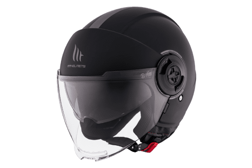 Casco Mt Jet Viale Sv S Solid A1 Negro Mate