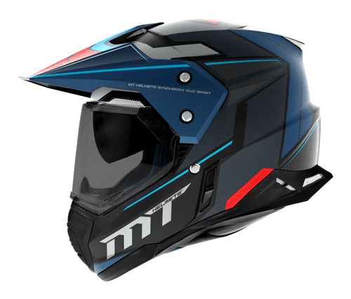 Casco Mt Off Road Synchrony Duo Sport Sv Patrol B7 Mate Azul