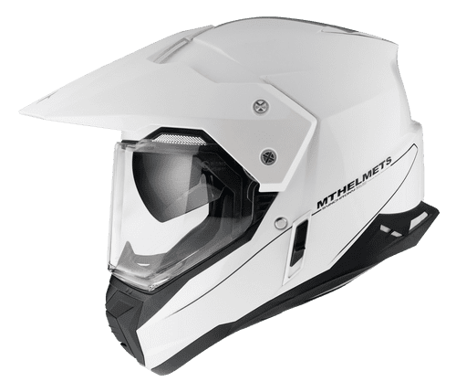 Casco Mt Off Road Synchrony Duo Sport Sv Solid A0 Blanco Perla Brillo